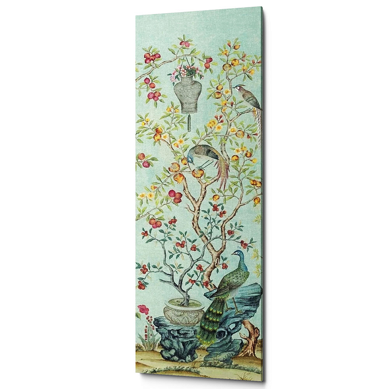 Постер Blue Chinoiserie 3 Голубой пастельный Постер Blue Chinoiserie 3 Голубой пастельный в Орле | Loft Concept