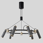 Люстра круглая с 9-ю цилиндрическими плафонами на магнитном креплении Bronze Concert варинант исполнения - 1 | Loft Concept в Орле