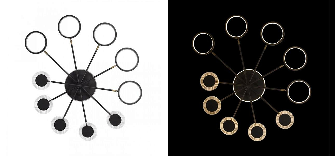 Люстра светодиодная BENDIK LIGHTING Black 10 плафонов Люстра светодиодная BENDIK LIGHTING Black 10 плафонов - Loft-Concept в Орле