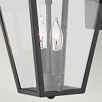 Настенный фонарь черного цвета с прозрачным стеклянным плафоном трапециевидной формы Hinkley варинант исполнения - 10 | Loft Concept в Орле