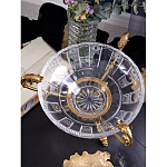 Чаша из прозрачного рельефного стекла на бронзовой подставке Eden Garden варинант исполнения - 2 | Loft Concept в Орле