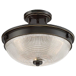 Потолочный светильник со стеклянным плафоном в виде купола Quoizel варинант исполнения - 8 | Loft Concept в Орле