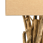 Настольная лампа с каркасом в виде веток деревьев и тканевым абажуром Natural Driftwood варинант исполнения - 1 | Loft Concept в Орле