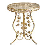 Столик приставной золотистый с орнаментом на столешнице Tanzania варинант исполнения - 1 | Loft Concept в Орле