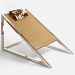 Дизайнерское кресло на металлическом каркасе с подставкой для ног Poltronova Mies Armchair варинант исполнения - 4 | Loft Concept в Орле