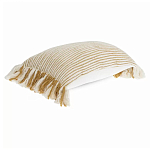 Чехол на подушку горчичного цвета с бахромой и объемным узором Ethnic mix варинант исполнения - 1 | Loft Concept в Орле