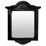 Зеркало черное настенное прямоугольное в стиле прованс Black Provence варинант исполнения - 1 | Loft Concept в Орле