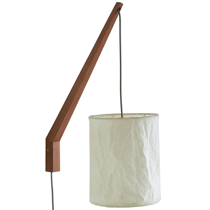 Настенный светильник из дерева и льна Ivory Linen Wall Lamp Коричневый Кремовый Настенный светильник из дерева и льна Ivory Linen Wall Lamp Коричневый Кремовый в Орле | Loft Concept