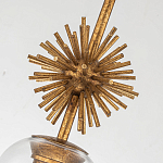 Подвесной светильник золотого цвета с колоколообразным стеклянным плафоном и декоративным элементом Elstead Lighting варинант исполнения - 5 | Loft Concept в Орле