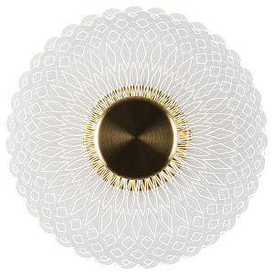 Бра в форме диска Loggia White Patterns Acrylic Wall Lamp