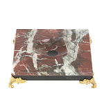 Подставка под шар квадратная из натурального камня Креноид на ножках Natural Stone Sphere Stands варинант исполнения - 1 | Loft Concept в Орле