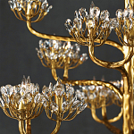Люстра золотая в виде растения Golden Flower Glade варинант исполнения - 5 | Loft Concept в Орле