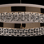 Люстра в виде кольца золотого цвета с прозрачными вставками Radiant Rail варинант исполнения - 8 | Loft Concept в Орле