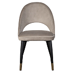 Стул велюровый серо-бежевый Schelde Gray Beige варинант исполнения - 1 | Loft Concept в Орле