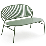 Зелёная скамья из стали Goodwin Metal Bench Green варинант исполнения - 1 | Loft Concept в Орле