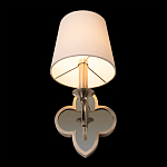 Бра с белым текстильным абажуром и фигурным основанием с зеркальной вставкой Vitorino варинант исполнения - 23 | Loft Concept в Орле