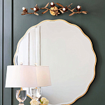 Золотое настенное зеркало Yvon Mirror варинант исполнения - 1 | Loft Concept в Орле