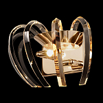 Бра золотого цвета с изогнутыми хрустальными элементами Radiant Ribbons варинант исполнения - 3 | Loft Concept в Орле