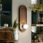 Бра с декором из плетеного бамбука Wicker Oval Lamp варинант исполнения - 4 | Loft Concept в Орле