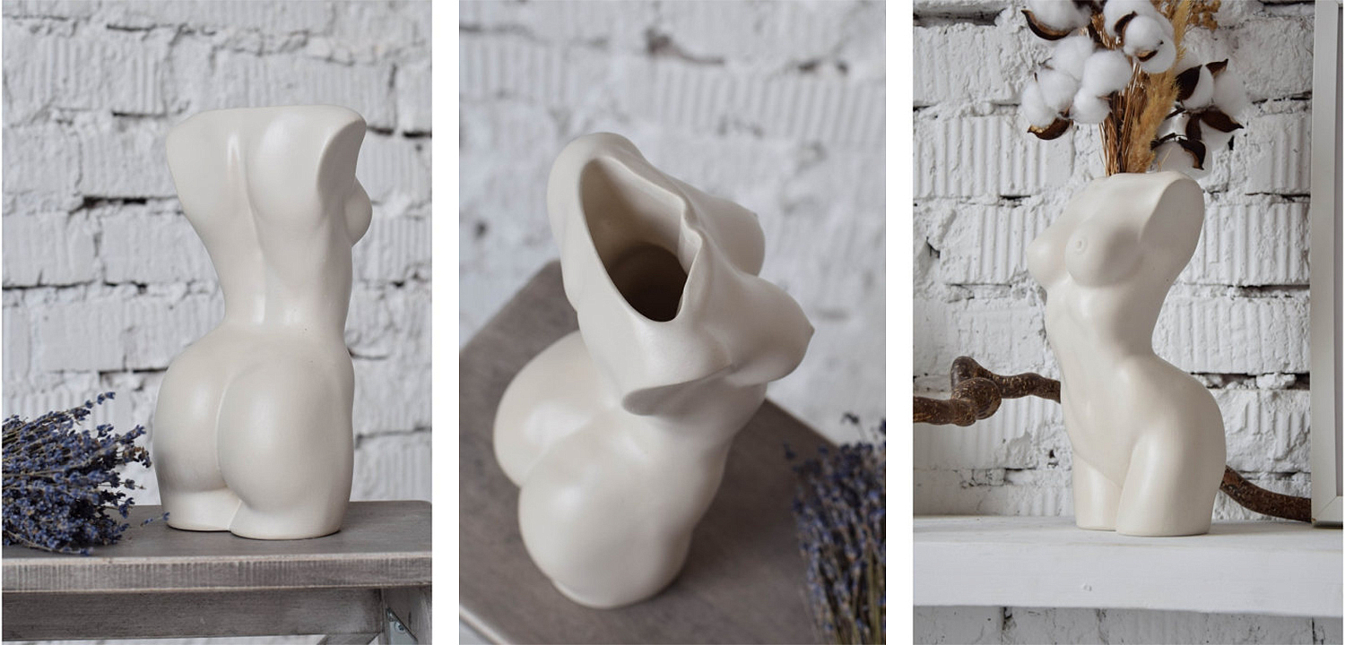 Ваза Vase Female Torso white Ваза Vase Female Torso white - Loft-Concept в Орле
