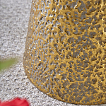 Журнальный столик с конусообразной основой и текстурной поверхностью золотого цвет Ethnic Metal варинант исполнения - 4 | Loft Concept в Орле