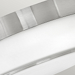 Потолочный светильник для ванных комнат цвета никель с плафоном из опалового стекла и декоративными держателями Hinkley варинант исполнения - 3 | Loft Concept в Орле