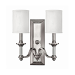 Бра с 2-мя белыми текстильными абажурами Hinkley варинант исполнения - 1 | Loft Concept в Орле