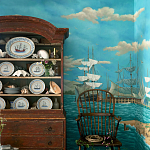 Обои ручная роспись Nantucket Crossing Brandt colourway on scenic paper варинант исполнения - 1 | Loft Concept в Орле