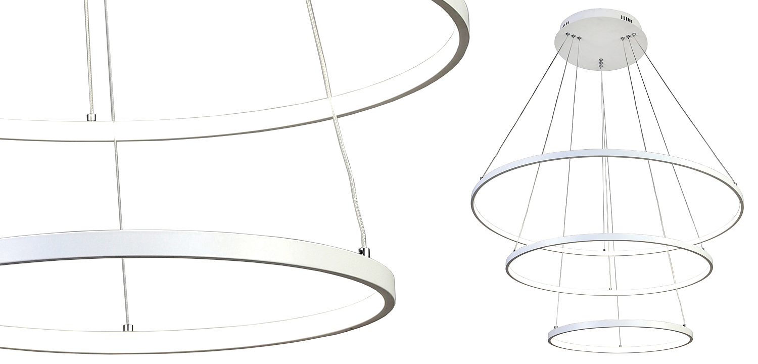 Люстра Ring Horizontal Trio white 80+60+40 Люстра Ring Horizontal Trio white 80+60+40 - Loft-Concept в Орле
