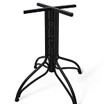 Стол обеденный с круглой столешницей из керамики на четырех черных ножках Sand Ceramics варинант исполнения - 5 | Loft Concept в Орле