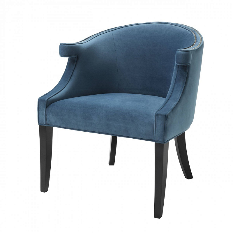 Кресло Eichholtz Chair Margaux blue Черный Синий Кресло Eichholtz Chair Margaux blue Черный Синий в Орле | Loft Concept