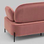 Диван в велюровой обивке цвета пыльная роза COLOR BLOCK варинант исполнения - 7 | Loft Concept в Орле
