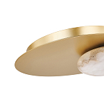 Бра с овальным основанием золотого цвета  и плафоном из алебастра Shaw Lighting варинант исполнения - 3 | Loft Concept в Орле