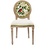 Стул бежевый из натурального бука с изображением птица в саду Blooming Birds варинант исполнения - 1 | Loft Concept в Орле