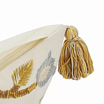 Чехол на подушку с кисточками и вышивкой птиц Ethnic mix Birds Square варинант исполнения - 3 | Loft Concept в Орле