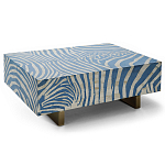 Кофейный стол Kenya Coffee Table Bone Inlay ZEBRA blue варинант исполнения - 4 | Loft Concept в Орле