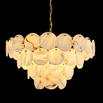 Люстра подвесная четырехъярусная с подвесками в форме дисков Cryptocrystalline Stone варинант исполнения - 2 | Loft Concept в Орле