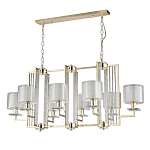 Люстра прямоугольной формы с 8-ю цилиндрическими плафонами из стекла Laurent варинант исполнения - 5 | Loft Concept в Орле