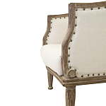 Кресло низкое с мягкой обивкой из льна на 4-х деревянных ножках Emile Armchair beige варинант исполнения - 4 | Loft Concept в Орле