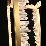 Настольная лампа прямоугольная с декоративными элементами в виде кристаллов Smooth Shine варинант исполнения - 3 | Loft Concept в Орле