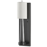 Бра на прозрачном штативе с тканевым абажуром в форме цилиндра Conciseness варинант исполнения - 3 | Loft Concept в Орле