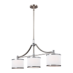 Люстра линейная с 3-мя белыми цилиндрическими плафонами Feiss варинант исполнения - 2 | Loft Concept в Орле