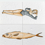 Плитка с узором Рыба Русалка варинант исполнения - 1 | Loft Concept в Орле