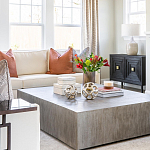 Тумба черная из дерева двухдверная Geometric Double Door Nightstand варинант исполнения - 6 | Loft Concept в Орле