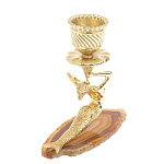 Подсвечник из натурального камня агат светло-коричневый Stone Candlestick варинант исполнения - 4 | Loft Concept в Орле