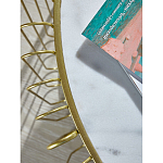 Журнальный столик с столешницей из мрамора на металлическом основании Table Vertical Planes варинант исполнения - 2 | Loft Concept в Орле