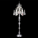 Торшер с 12-ю белыми текстильными абажурами и хрустальными подвесками Lustre Reverie варинант исполнения - 4 | Loft Concept в Орле