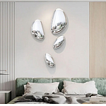 Абстрактная скульптура на стену в виде капли воды Water Outline варинант исполнения - 6 | Loft Concept в Орле