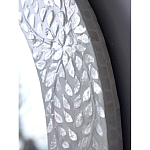 Зеркало круглое инкрустированное раковинами устриц Bone Inlay Dome Mirror White варинант исполнения - 6 | Loft Concept в Орле