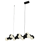 Люстра линейная с геометрическими черно-белыми плафонами Modestra варинант исполнения - 1 | Loft Concept в Орле